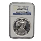 2015 -W PROOF American Silver Eagle US Coin - NGC PF69 Ultra Cameo