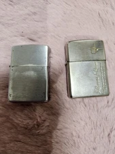 Zippo Lighter Set of 2 Used Metal Steel Finish Small Scratches
