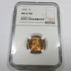 1935 P NGC MS67 RD RED - Lincoln Wheat Penny Cent 1c US Coin #58715A
