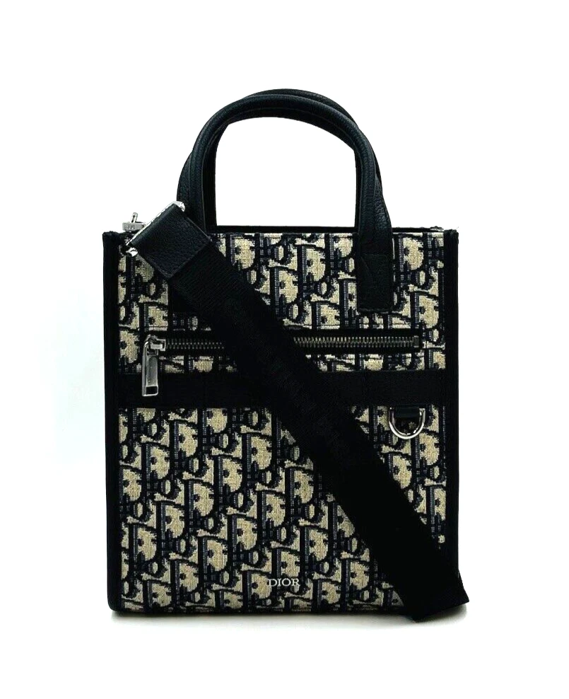 Sac fourre tout DIOR Safari oblique Jacquard Nord Sud