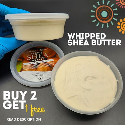 Whipped Shea Butter Unscented Shea Body Butter Moisturizer For Face Hair & Body