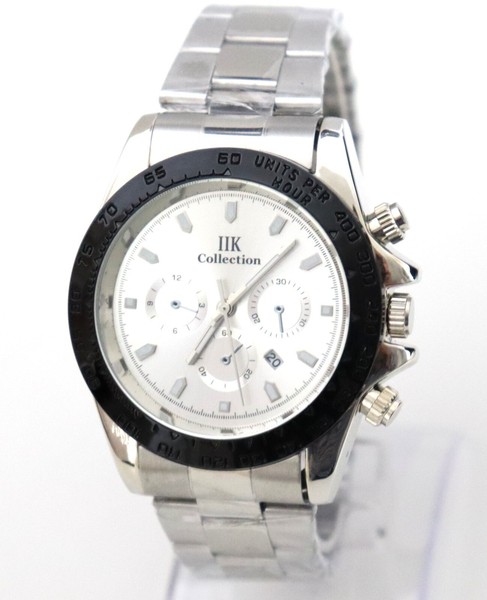 RöTting Design Herrenuhr Schwarze LüNette Datum Silberfarbenes Ziffernblatt Neu-image