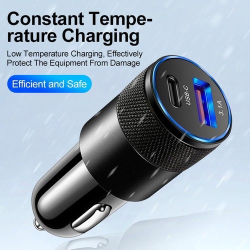 Quick Charge USB Car Charger with Type C PD for iphone and More ☆| нε - Zdjęcie 7 z 8