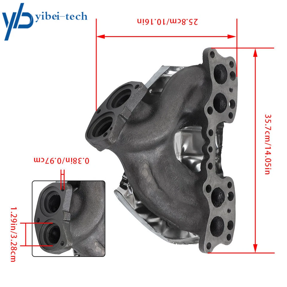 Colector de escape para camioneta Toyota 4Runner 1985-1995 y Celica 1985 2,4 L 674-272 Foto 3 de 4