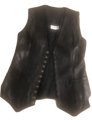 Gilet En Cuir Noir Pour Femme – Marque Kenar, Taille M, Occasion Très Bon état, Doublé, Style Biker