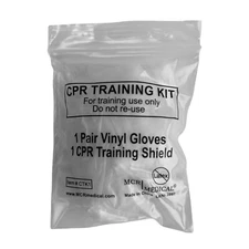 100-pack CPR Training Kits w/ Shield & Gloves, CPR Manikin Training Barrier Kits