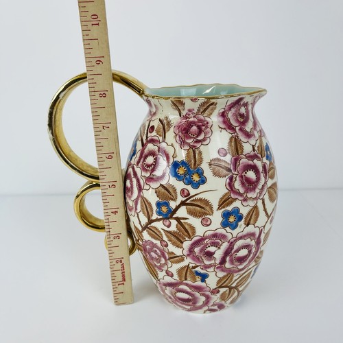 Vintage BOCH FRERES La Louviere Art Deco Blumenkrug RAYMOND CHEVALIER Belgien - Bild 6 von 12