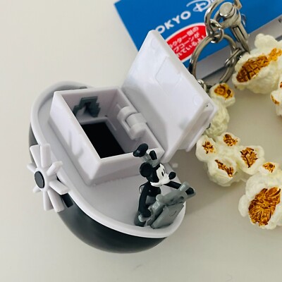 Disney Tokyo Japan Mickey Mouse Steamboat Willie Popcorn Keychain