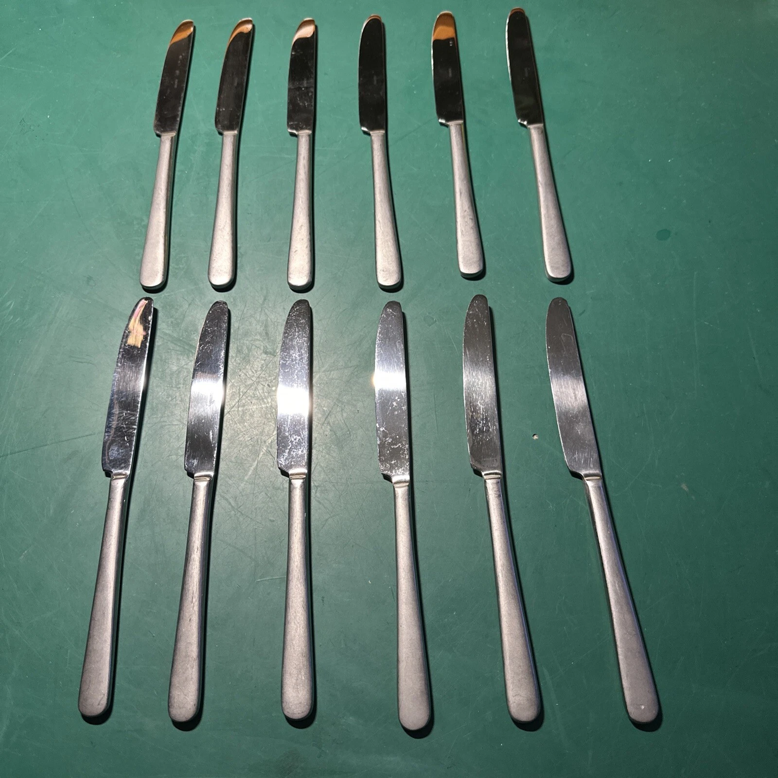 INOXPRAN 18/10 Italian Stainless Flatware 9” Serrated Dinner Knife 12 Piece