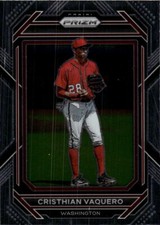 2023 Panini Prizm Cristhian Vaquero #52 Washington Nationals