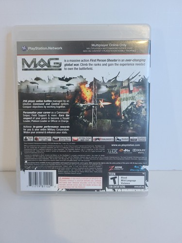 MAG Sony PlayStation 3 PS3 gioco libro nero completo di manuale testato - Foto 3 di 3