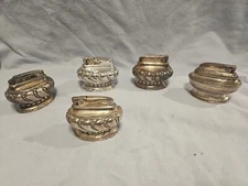 5 Vintage Ronson 4 CROWN, 1 Queen Annie, Table Lighters Set Of 5 US PAT. 1923