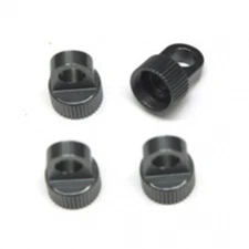 NEW STRC Aluminum Upper Shock Caps (4) : Vaterra Ascender Gun Metal