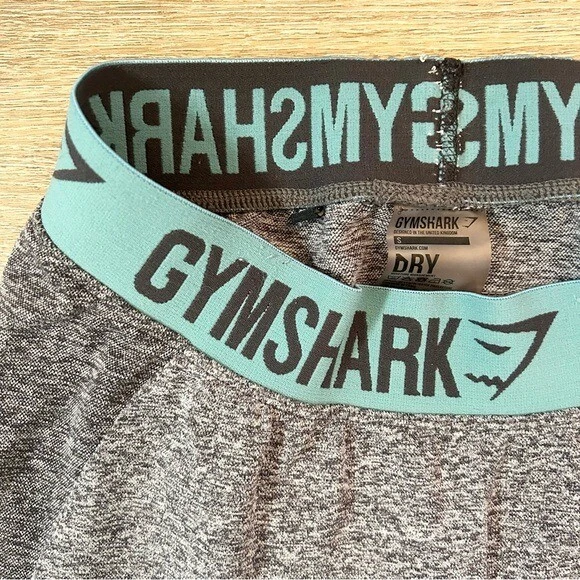gymshark athletic training compression teal spellout gym leggings