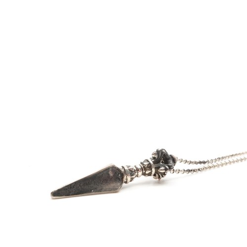 King Baby Studio Small Vajra Pendant Micro Chain Fine Silver .925 - Picture 4 of 10