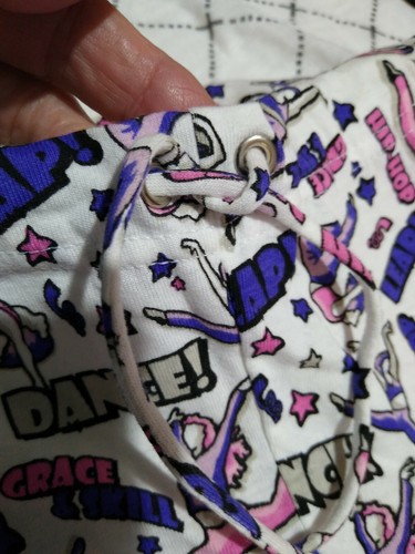 Girls' junio Dance hiphop Flare Pants - PJ's sz XS , Pink purple 28 x 31 VGC - Picture 3 of 5