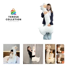 Llama Plush Pillow, 51 Inch Alpaca Plush Long Body Pillow, Alpaca Stuffed Ani...