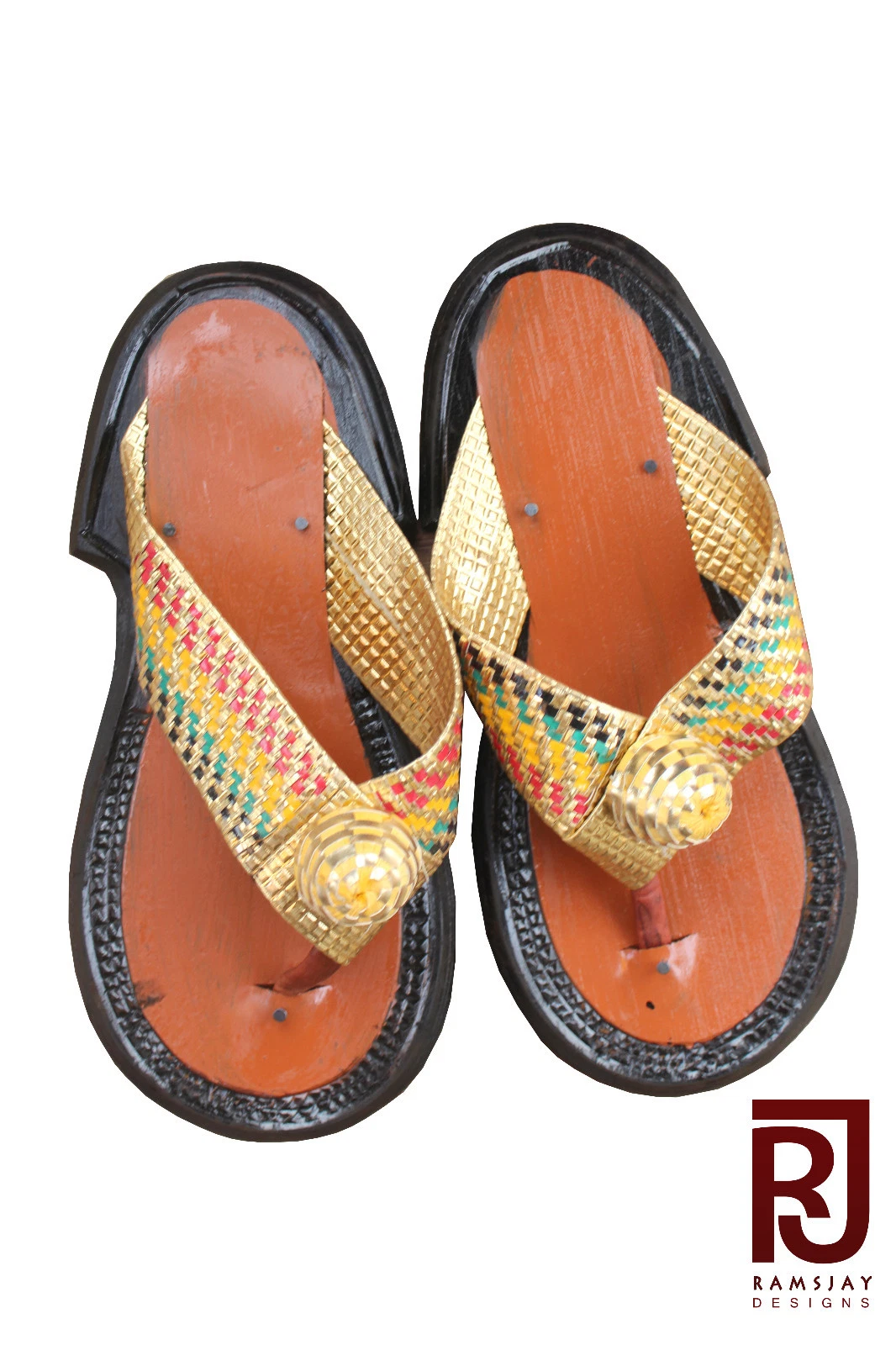 Men's Traditional Slippers Ghanaian Handmade Leather Slippers Men's Shoe Sandals