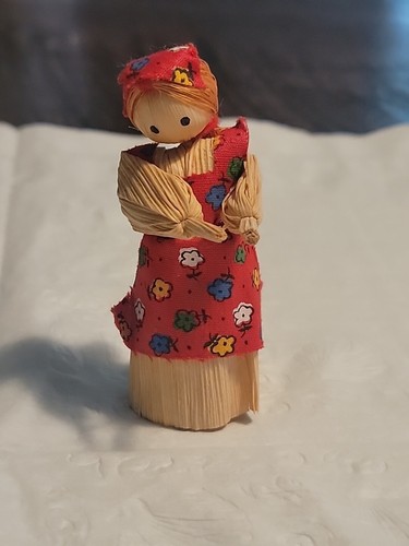 Vintage Hand Made Corn Husk Doll