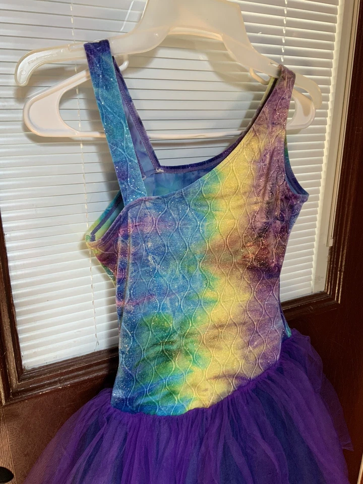 Disfraz de Baile Cortina Llamada Acuarela Multicolor Ballet Púrpura Tutú Adulto Pequeño Foto 4 de 4