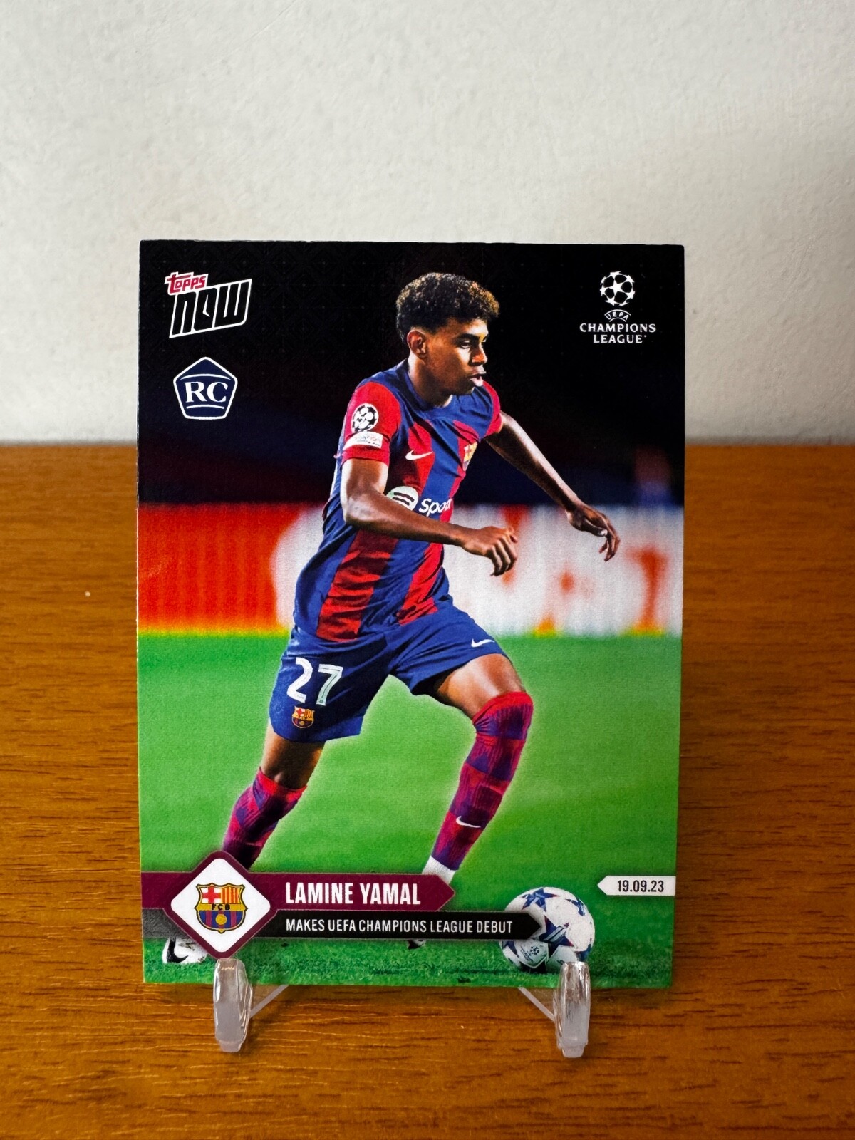 2023 Topps Now Lamine Yamal RC Champions League Debut #9 Barcelona
