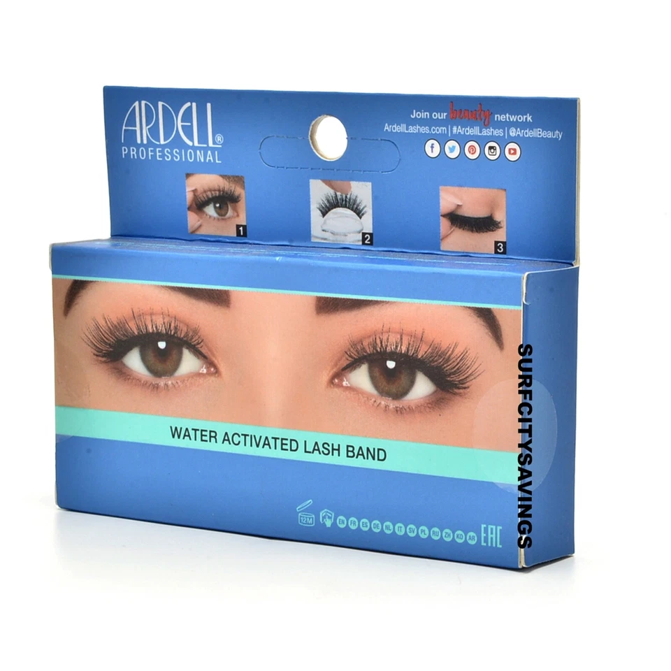 10 PACK Ardell Aqua Strip Lashes, 341 Black NO adhesive needed Fast Shipping - Image 2 of 2