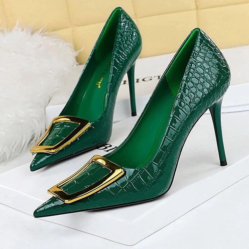 Fashion Women's 10cm Pumps Stilettos Thin High Heels Sexy Party Shoes Footwear - Picture 13 of 16