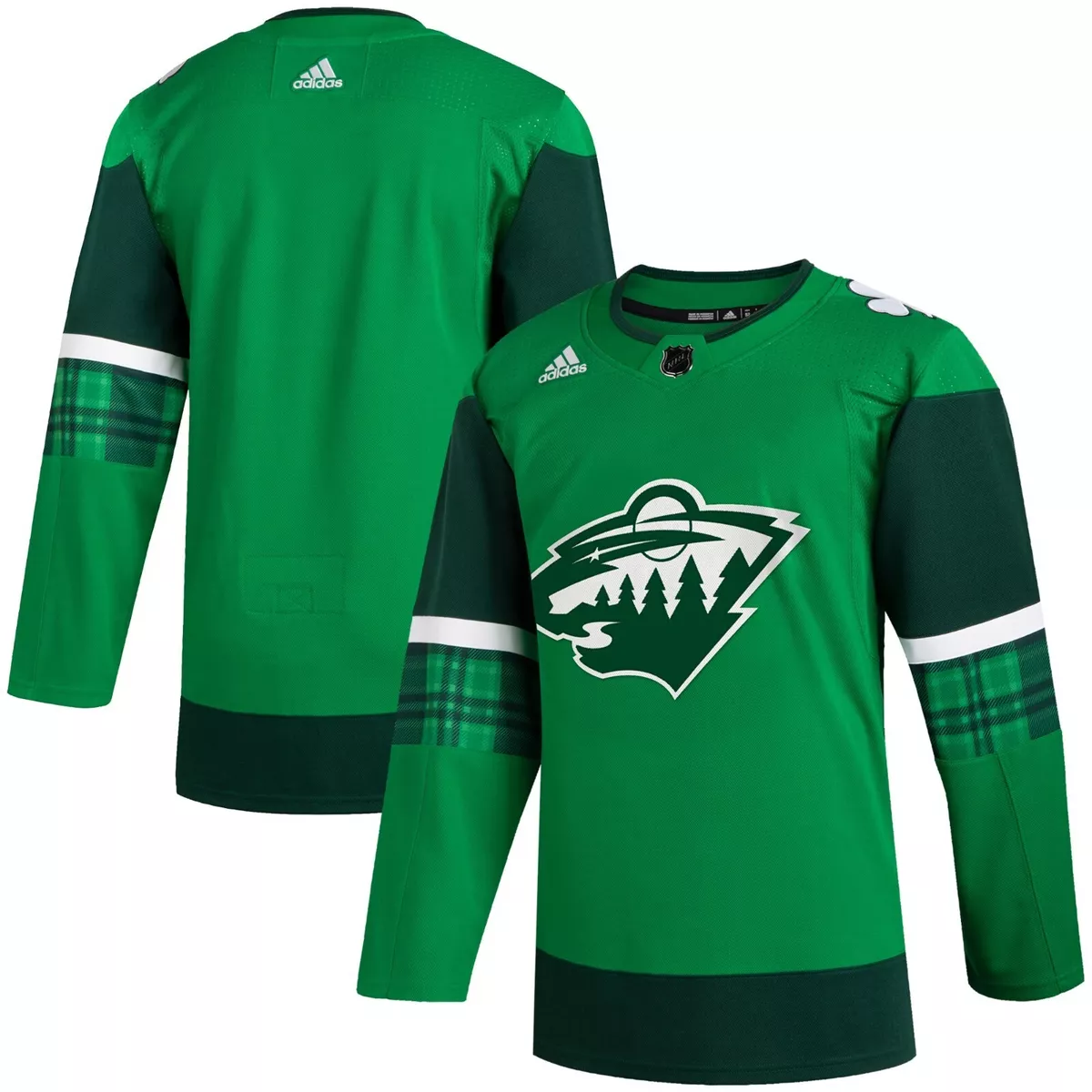 Minnesota Wild NHL Adidas MiC Team Issued St. Patrick Day Jersey