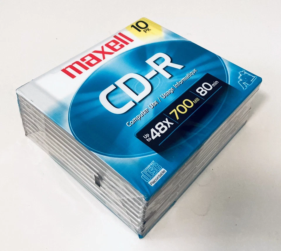 Maxell CD-R - 10 Pack - Up to 48x - 700MB - 80 min. - #648210 - Computer Use - Image 3 of 3