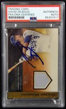 David DeJesus Signed 2012 Topps Golden Moments Relics Card #GMR-DDE PSA Authen