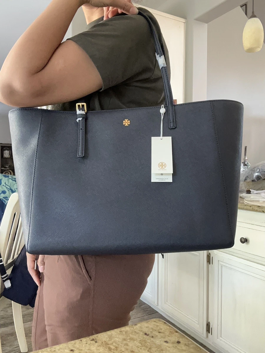 Navy blue clearance tory burch purse