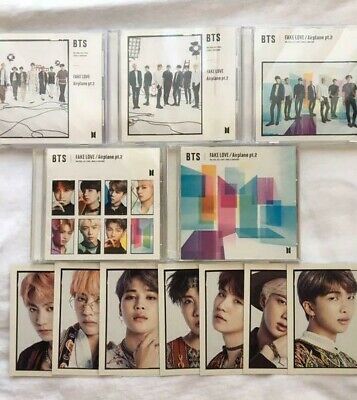 BTS Fake Love Airplane pt.2 Changing Jacket Photocard 5 CD 2 DVD Universal  Store | eBay
