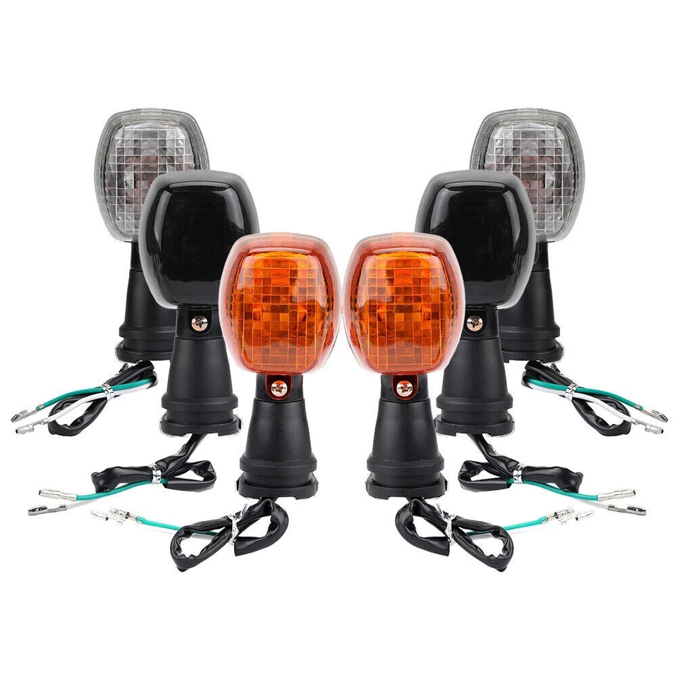 Lámparas de luz de señalización de giro delanteras para KAWASAKI NINJA ZX9R/12R ZRX1200S EX500 GPZ500 Foto 4 de 4