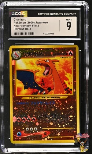 Charizard Reverse Holo Neo Premium File 2 Pokemon Japanese CGC 9 Mint