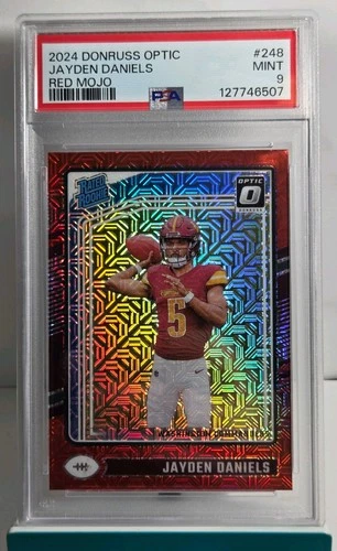 2024 Panini Donruss Optic - Rated Rookie Jayden Daniels #248 Red Mojo Prizm (RC)