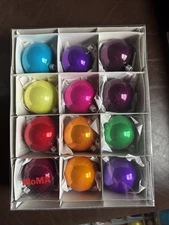 MOMA Museum Of Modern Art Christmas Ornaments Round Glass Balls Shiny 38224