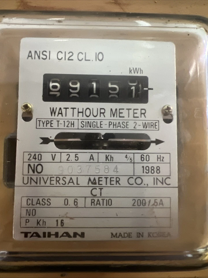 TAIHAN MONOFÁSICO 2 cables 5 amperios vatio-hora medidor Foto 2 de 4