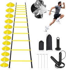 Agility Ladder,Speed Training Equipment Set,20ft Rungs Speed Ladder,Soccer Cones