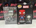 RARE FUNKO MARVEL POP! 09 DIE CAST CHASE SILVER SPIDER-MAN FUNKO SHOP EXCLUSIVE