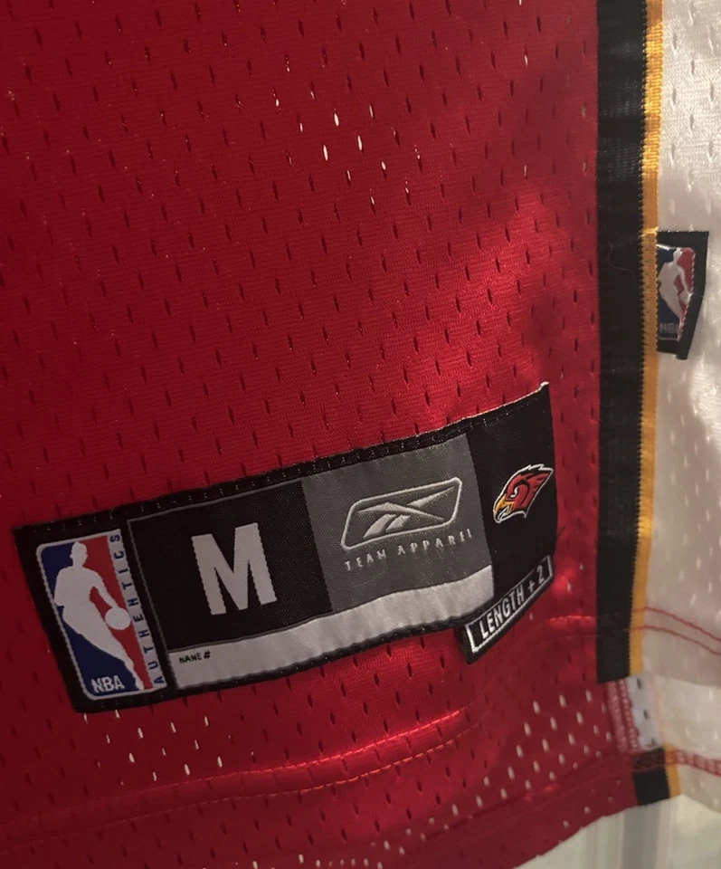 Camiseta Josh Smith Atlanta Hawks NBA Hombres M Roja De Colección Reebok HWC Cosida J Smoove #5 Foto 4 de 4