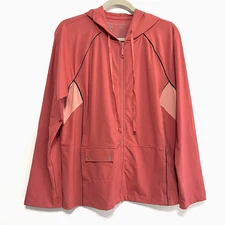 Tranquility By Soma Rose Chintz Full Zip Hoodie Jacket Long Sleeves Size XL NWT