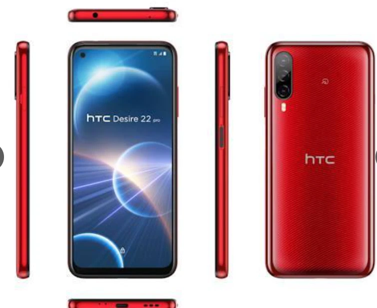 HTC Desire 22 Pro Salsa Red 8GB 128GB Factory Unlocked 6.6" 64MP Mid - Range - Image 4 of 4