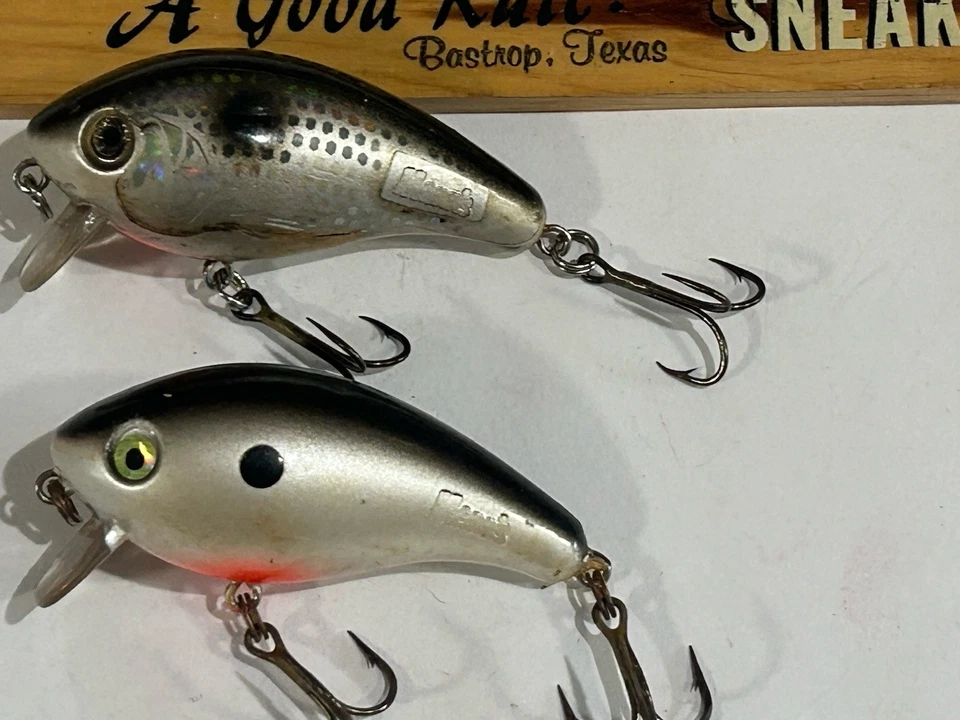 LOT OF 2 Mann's Mid 1- Vintage Crankbait Lure 1 SINGLE STAMP AND 1 DOUBLE STAMP - Image 2 of 4