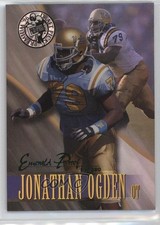 1996 Press Pass Premium Emerald Proof Holofoil 31/380 Jonathan Ogden #2 HOF 10bb