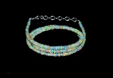 Natural Ethiopian Welo Fire Opal Gemstone Beads 16''Necklace AF094