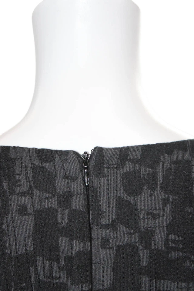 Suzi Chin for Maggy Boutique Womens Long Sleeve A-Line Dress Gray Size 10 - Image 4 of 4