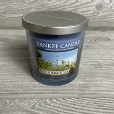 Yankee Candle BLUE SUMMER SKY Jar 7 oz. Single Wick Retired Scent New 
