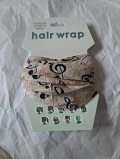 New Spoontiques Music Notes Theme Hair and Face Wrap