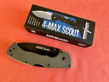 Cold steel 4-Max Scout 62RQM OD Green DLC Coated Blade-LNIB AUS-10A Tri-Ad Lock