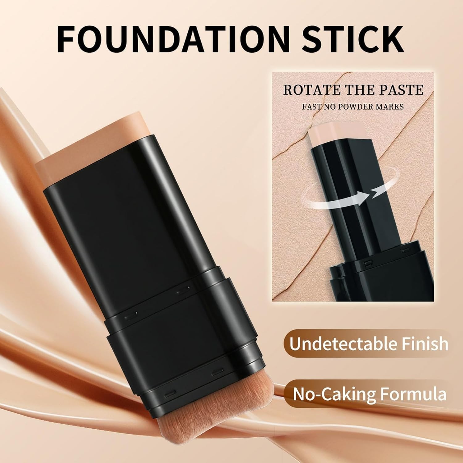 Korean Dual-Ended Foundation Stick for Flawless Full Coverage